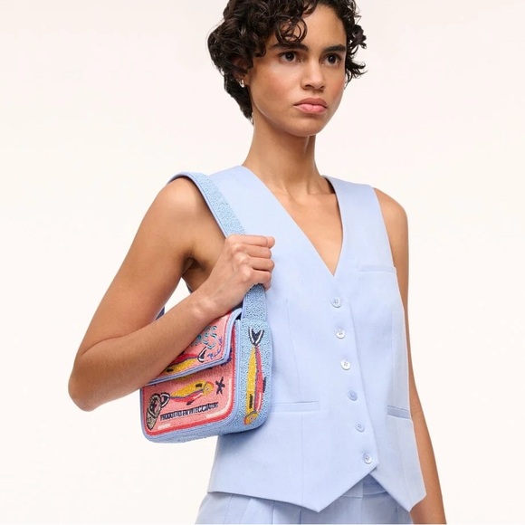 STAUD Pink Staudines Beaded Tommy Bag - Picture 4 of 8